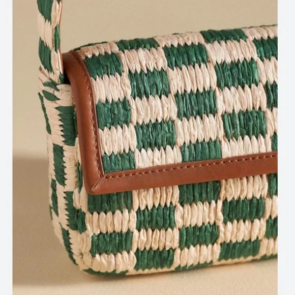 NWOT Anthropologie The Fiona Shoulder Bag: Raffia Edition - Picture 2 of 14